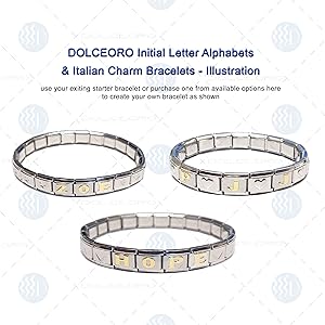 Amazon | Dolceoro アルファベット文字 イタリアン チャーム